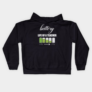 Battery life of a teacher Kids Hoodie